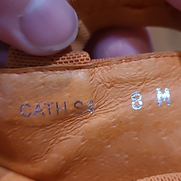 Donald J Pliner Caths 8M orange textile sandals made in Spain - Picture 7 of 8